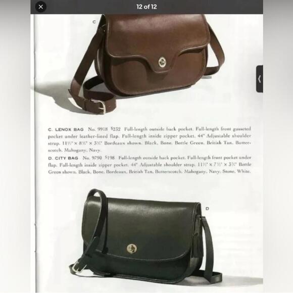 Vintage Coach 9790 Turnlock Shoulder Bag, Black, Genuine Leather, Crossbody - Picture 5 of 9